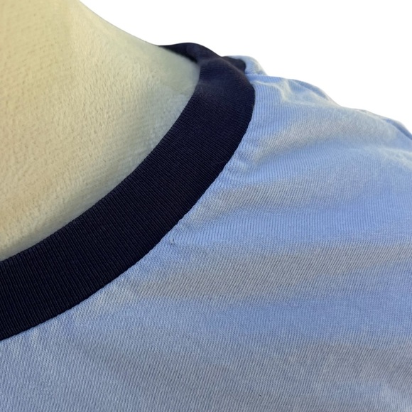 Levi’s XL Women’s Crop T Shirt California Orange Graphic Cotton Light Blue - Picture 4 of 6